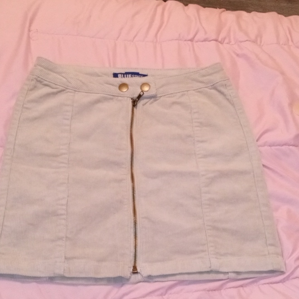Denim mini skirt (beige)
